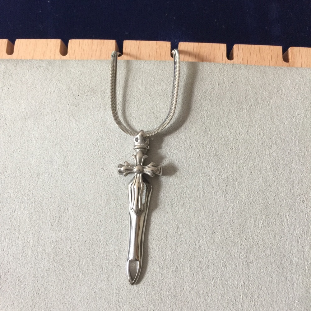 Medieval Crusader’s Justice Sword pendant necklace